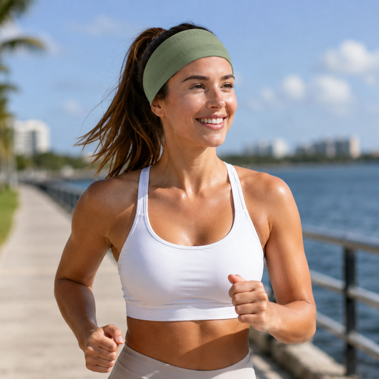 AirFlow Cooling Sports Headband – Perforated Sweat-Wicking Workout Band