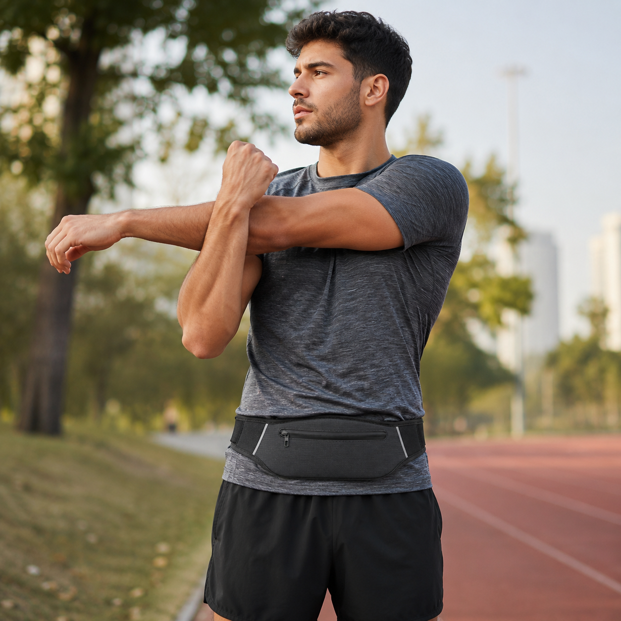 Secure-Fit Running Belt with Reflective Trim
