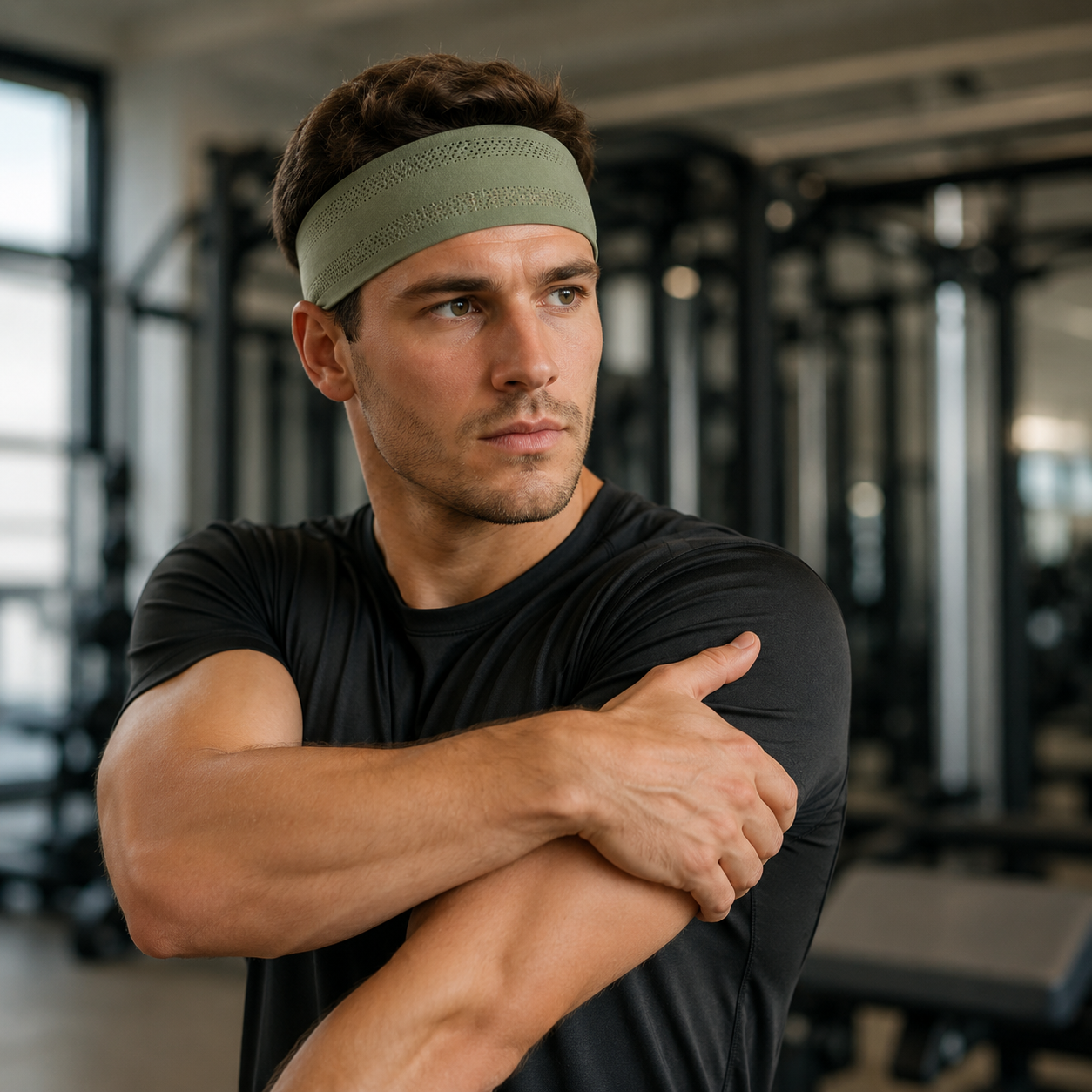 AirFlow Cooling Sports Headband – Perforated Sweat-Wicking Workout Band