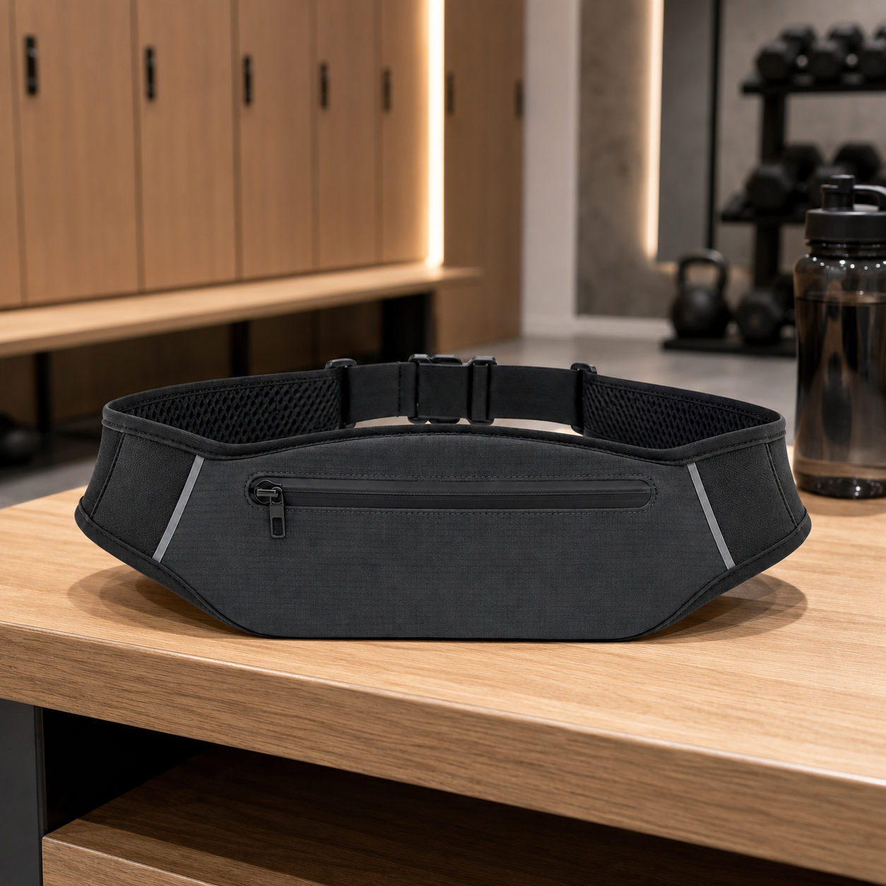 Secure-Fit Running Belt with Reflective Trim
