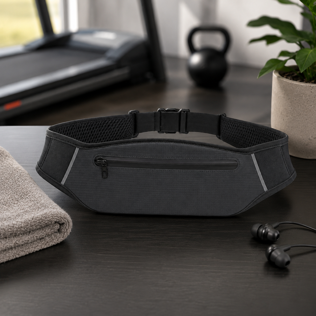 Secure-Fit Running Belt with Reflective Trim
