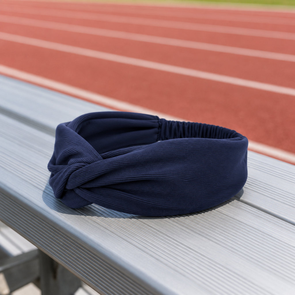 Twist-Front Cooling Sports Headband – Quick-Dry Sweat-Wicking Hair Band
