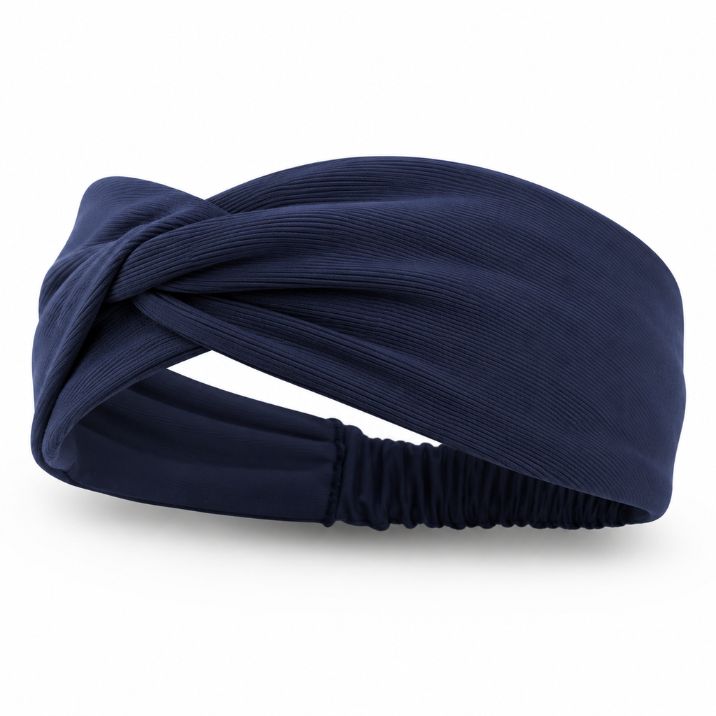 Twist-Front Cooling Sports Headband – Quick-Dry Sweat-Wicking Hair Band